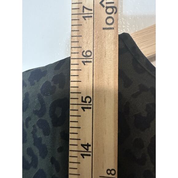 Zara Denim Empire Waist Dress Womens‎ S Animal Print Careerwear Leopard Cheetah - Picture 5 of 6